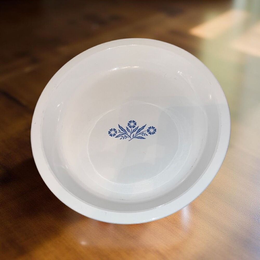 Vintage 1970s Cornflower Blue Pie Serving Plate by Corning Ware 9” P-309